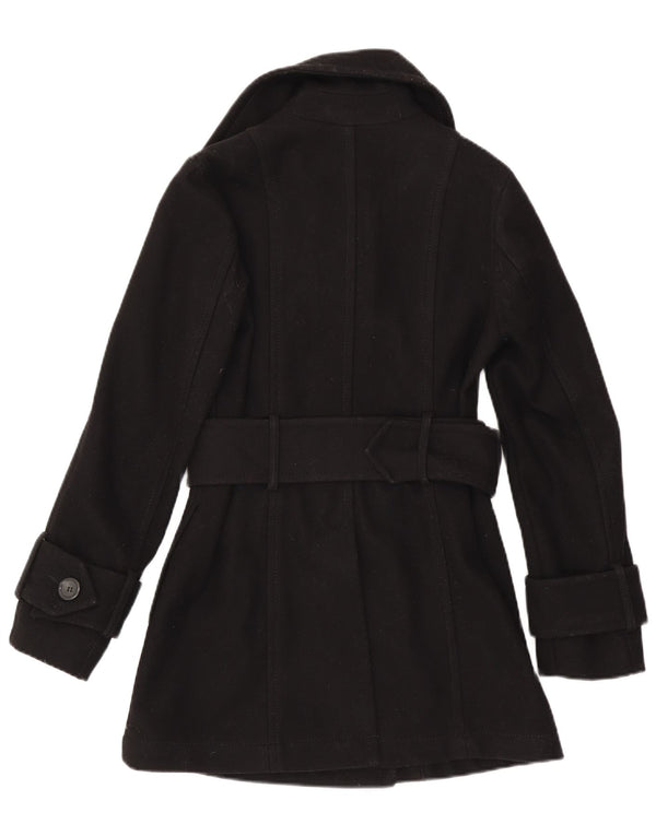 Benetton Abrigo De Doble Botonadura Mujer ES 40 Small Negro