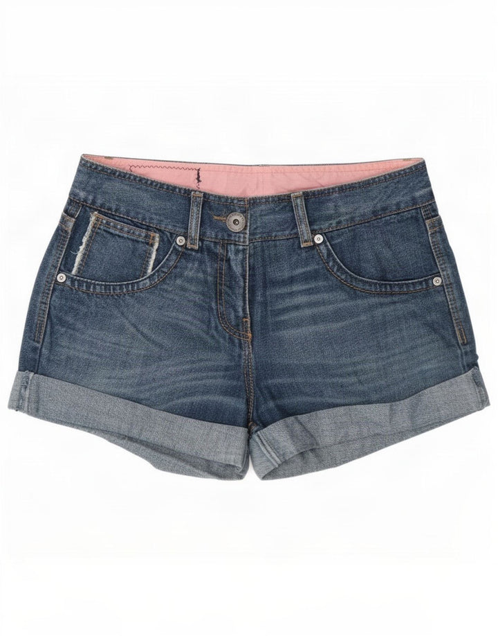 Shorts Vaqueros Benetton Mujer IT 42 Medium W30 Azul Algodón