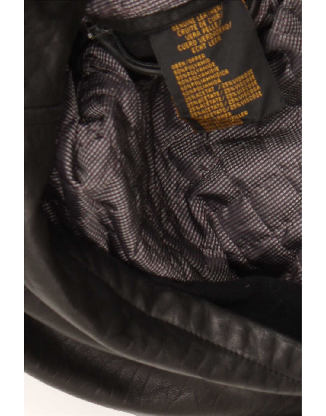 Trapper Chaqueta de cuero para hombre IT 50 Grande Negro