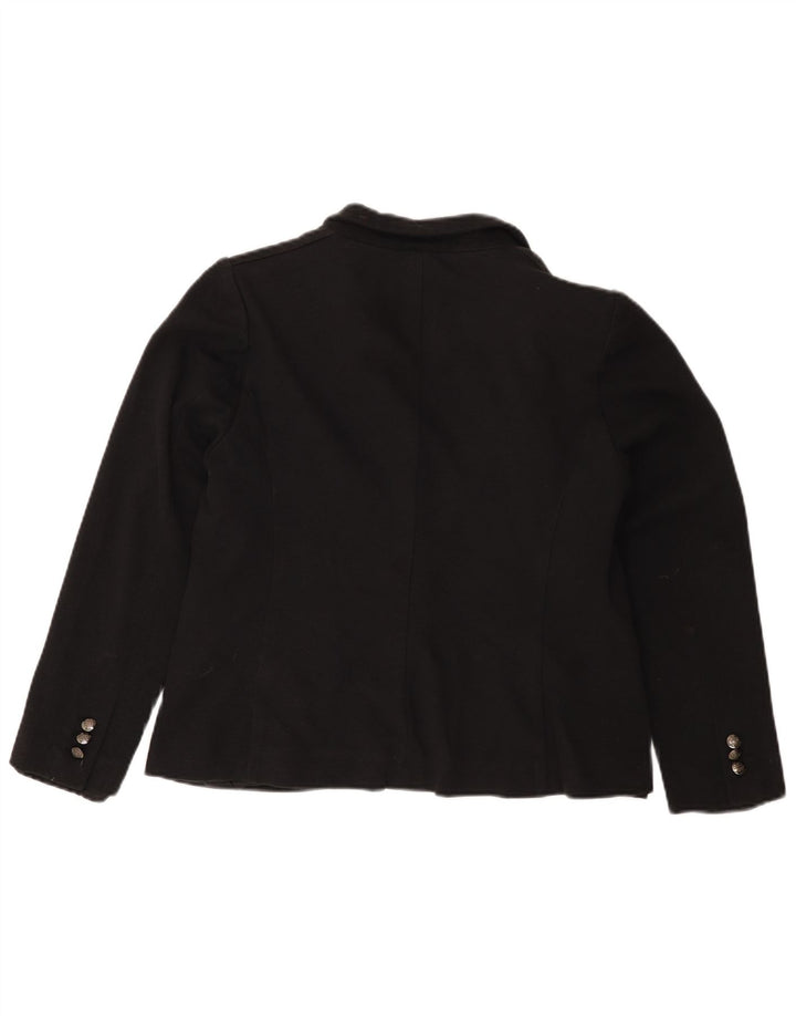 MARKS & SPENCER Chaqueta tipo blazer con 1 botón para mujer UK 46 Grande Algodón negro