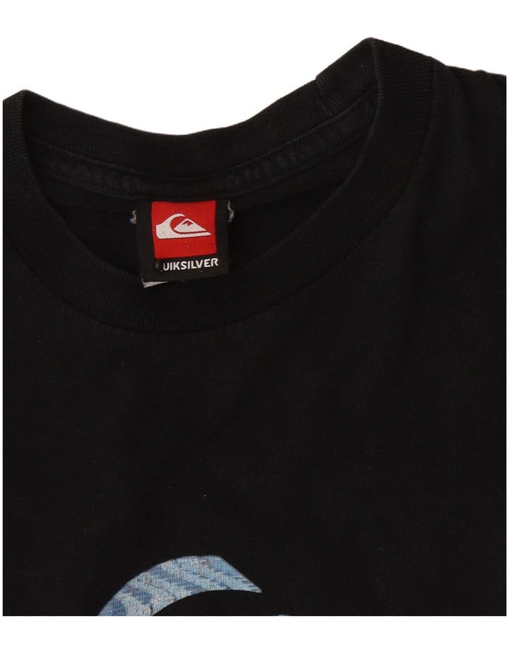 Quiksilver - Camiseta gráfica para hombre, talla pequeña, color negro