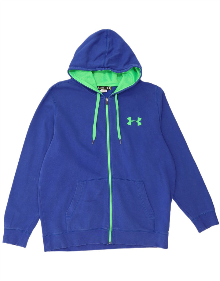 UNDER ARMOUR Sudadera con capucha y cremallera para hombre XL Algodón azul