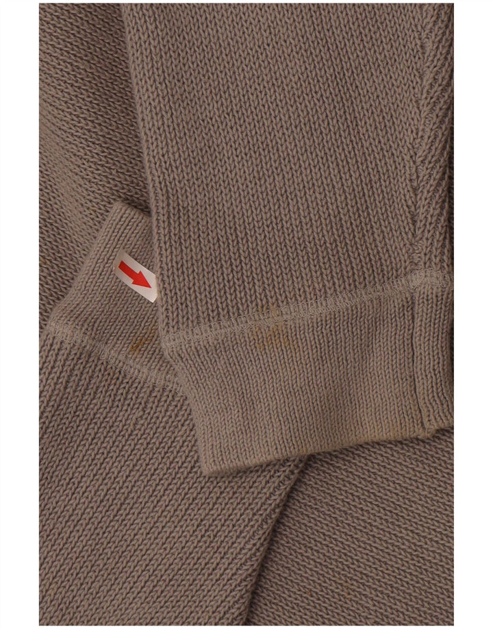 Reiss Jersey De Cuello Con Botones Para Hombre XL Algodón Gris