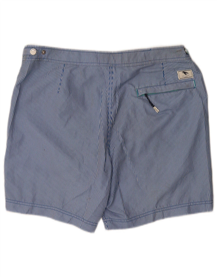 Bañador para hombre de Ted Baker en poliéster azul medio con rayas diplomáticas