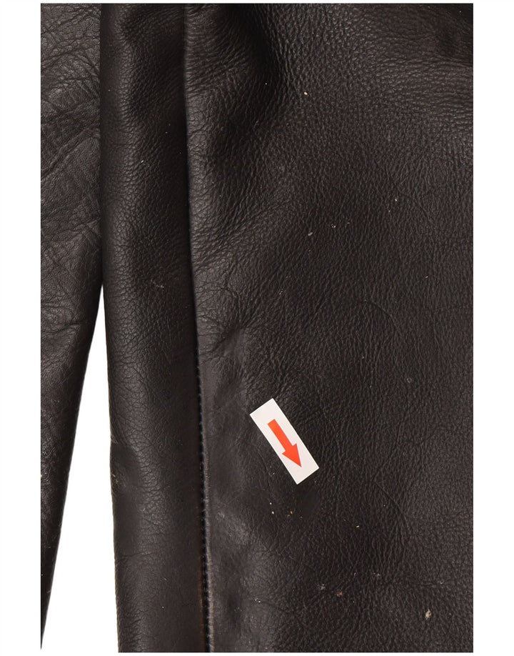 Heros By Held Pantalones de cuero para hombre W32 L30 Cuero negro