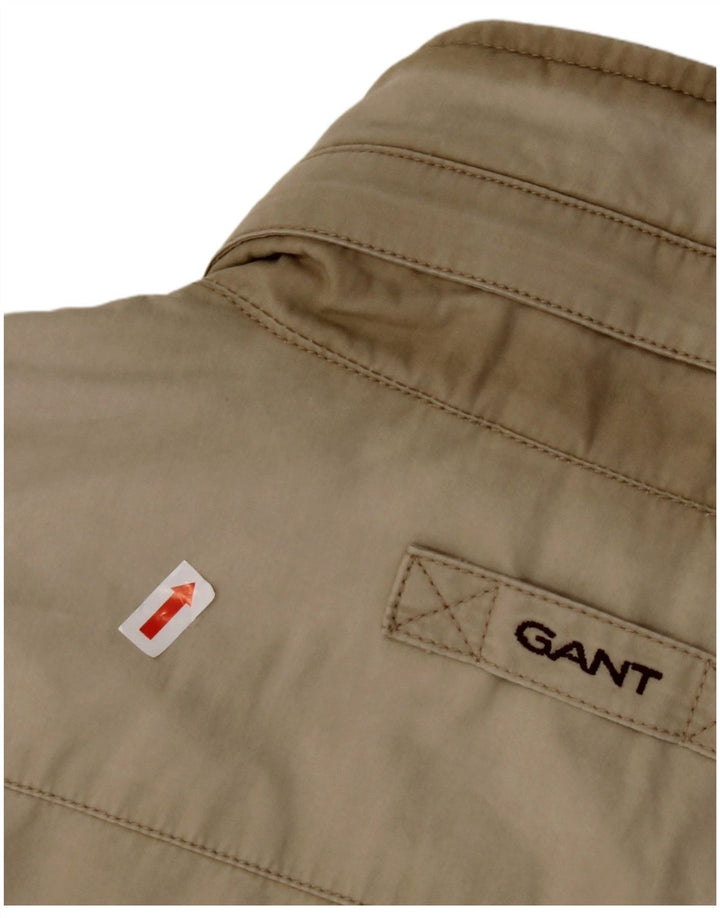 GANT Chaqueta utilitaria con capucha para hombre, Reino Unido 40, algodón beige grande