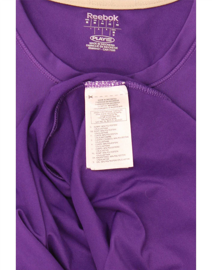 Reebok Camiseta para mujer Top UK 12 Medio Púrpura Poliéster