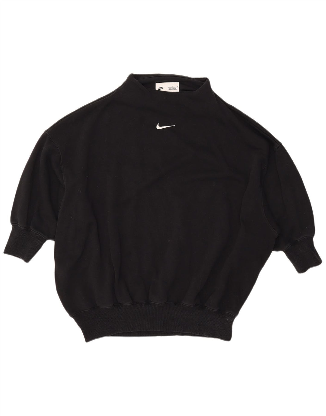 NIKE Sudadera extragrande de manga 3/4 para mujer, talla 40, color negro