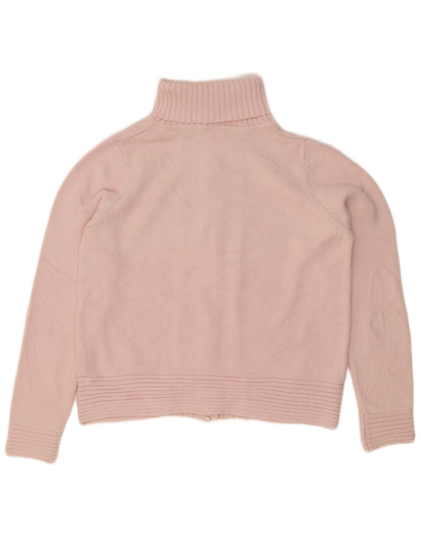 Marks & Spencer Suéter tipo cárdigan con cuello vuelto para mujer UK 44 Algodón rosa medio
