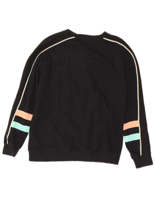 Fila Mujer Graphic Sudadera Jumper UK 8 Small Algodón Negro