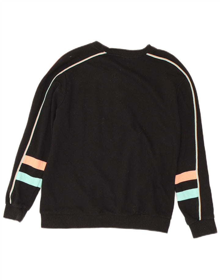 Fila Mujer Graphic Sudadera Jumper UK 8 Small Algodón Negro