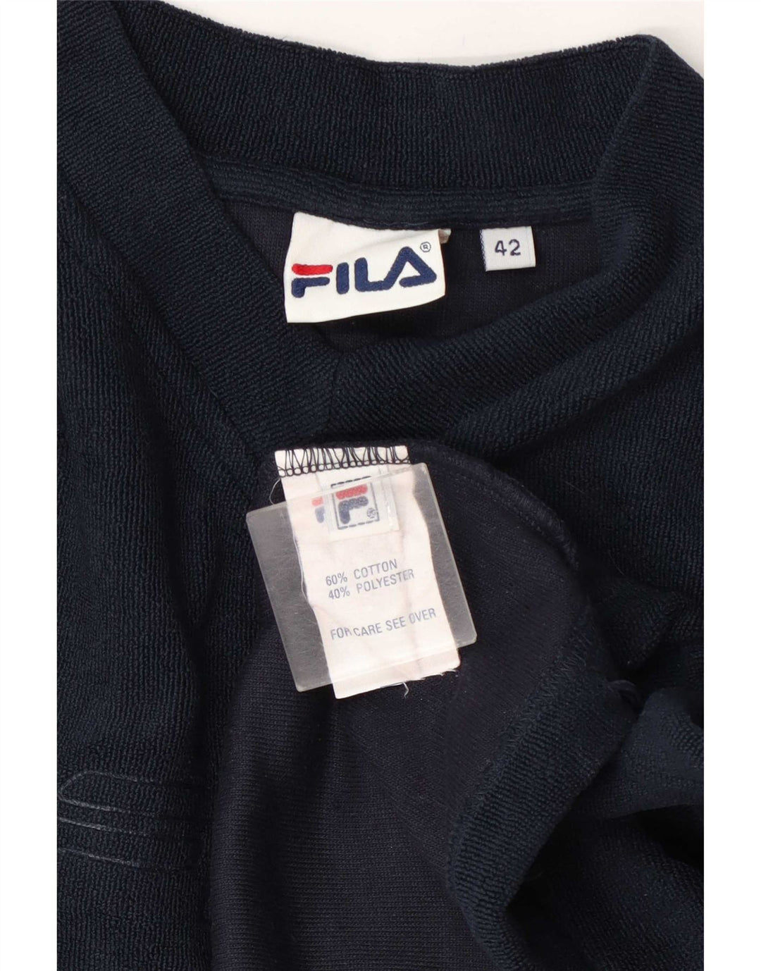 Fila Mujer Graphic Sudadera Jumper IT 42 Medio Azul Marino Algodón