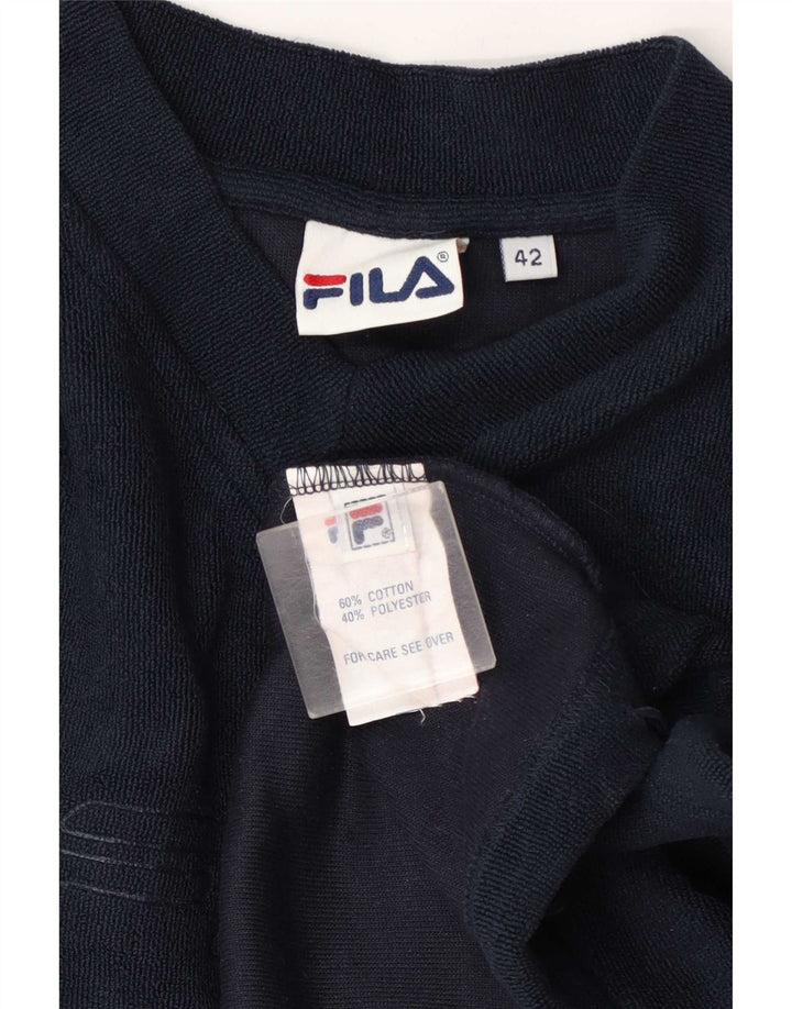 Fila Mujer Graphic Sudadera Jumper IT 42 Medio Azul Marino Algodón