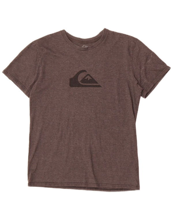 Quiksilver Camiseta con gráfico de ajuste moderno para hombre Top de algodón gris medio