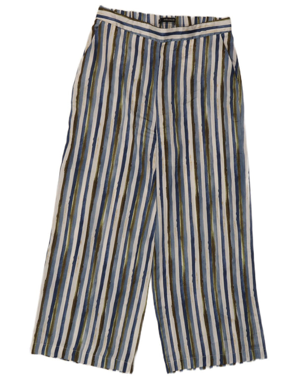 Zara Mujer Pantalón Cropped Mediano W28 L25 Poliéster Rayas Multicolor