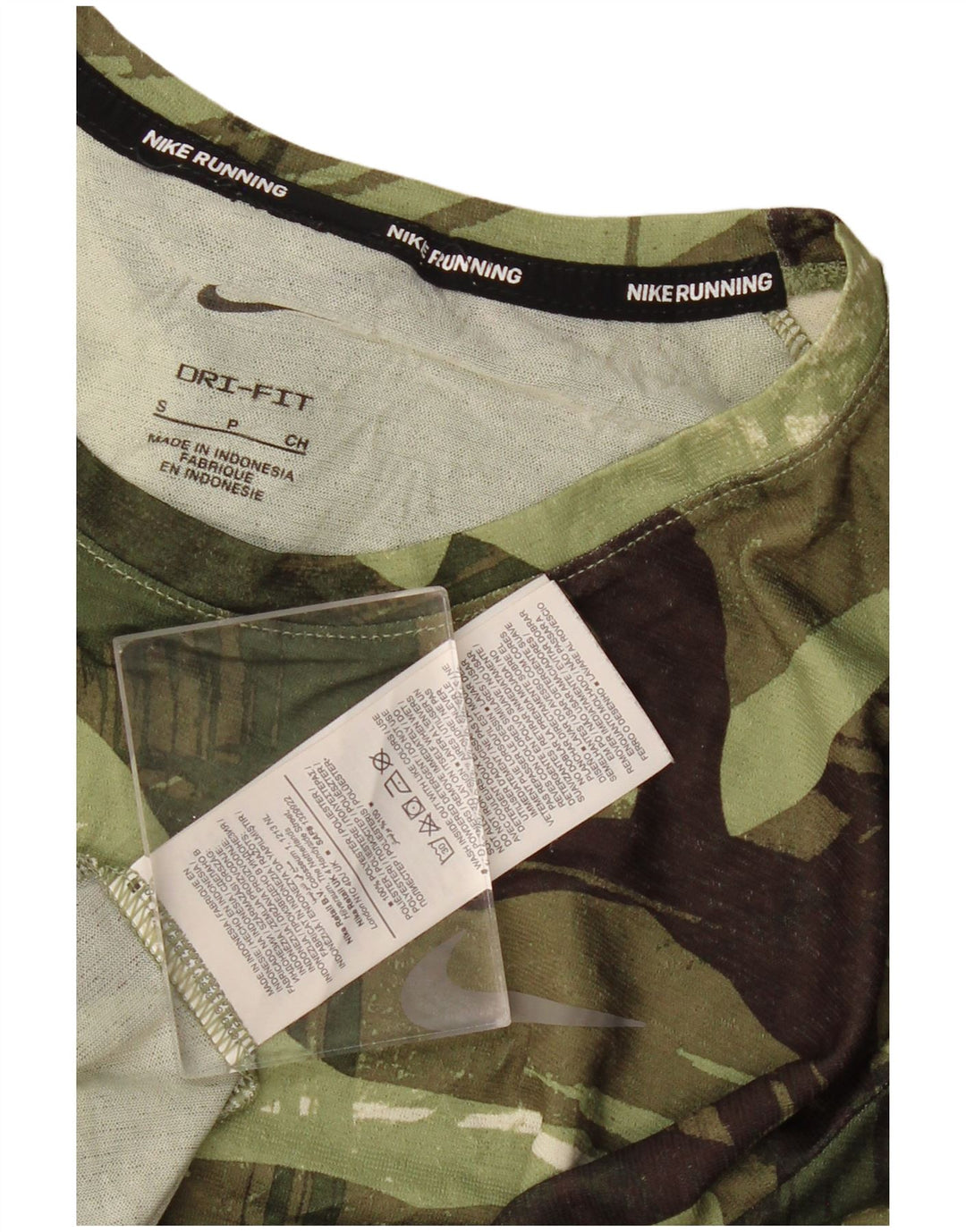 Camiseta Nike Dri Fit para hombre Top Small Caqui Geométrico Poliéster