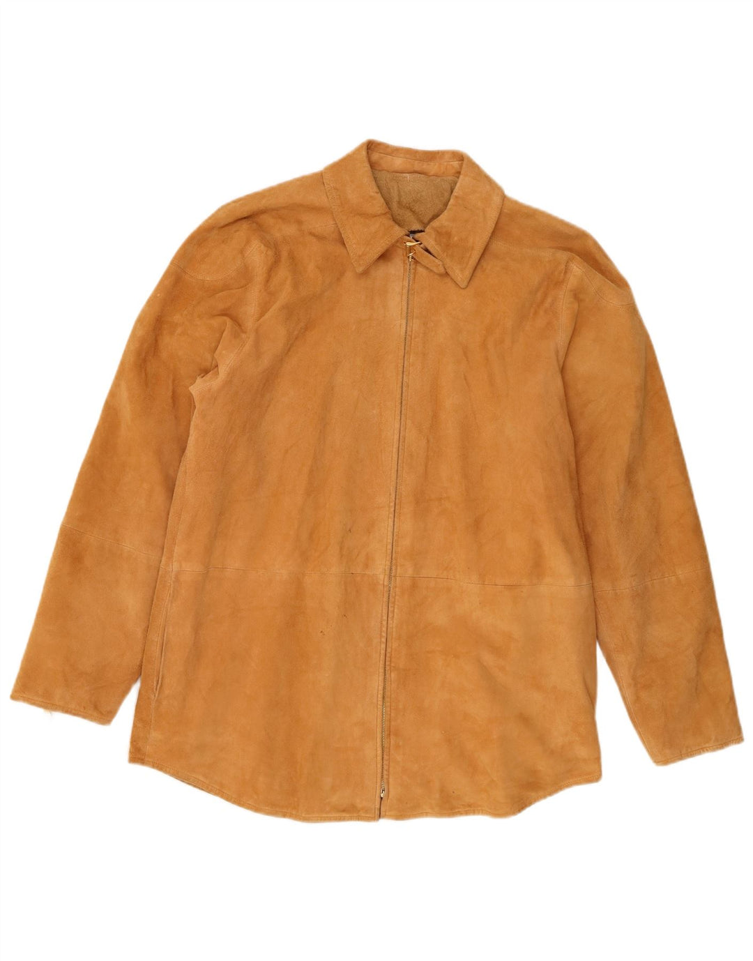 Escada Chaqueta de ante para mujer UK 44 Cuero marrón medio