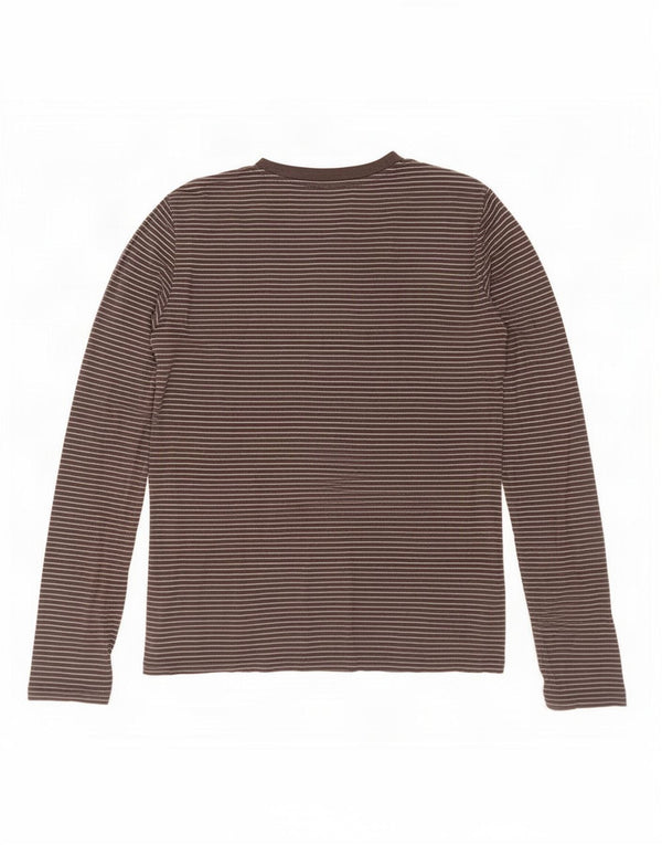 Levi's Top de manga larga para mujer UK 42 Algodón a rayas negro mediano