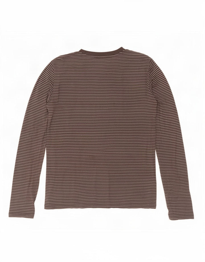 Levi's Top de manga larga para mujer UK 42 Algodón a rayas negro mediano
