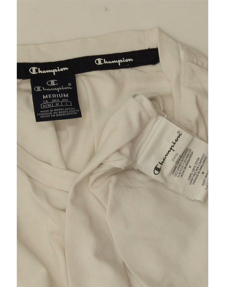 Champion Camiseta Hombre Top Medium Blanco Algodón