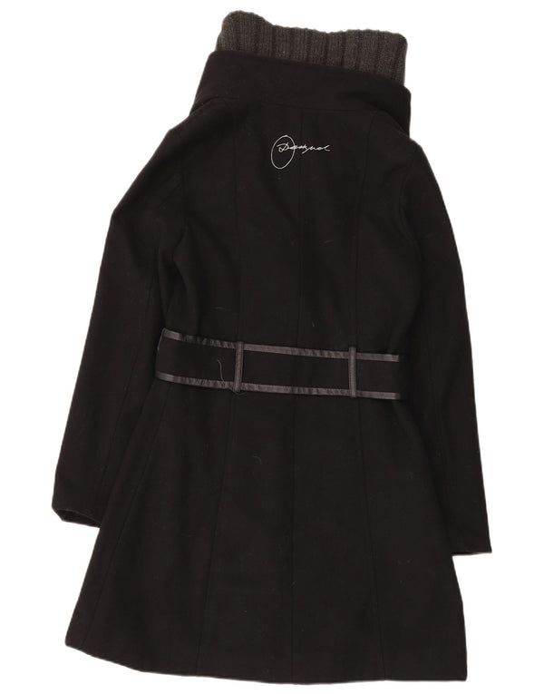 Desigual Abrigo gráfico para mujer EU 36 Pequeño Poliéster negro