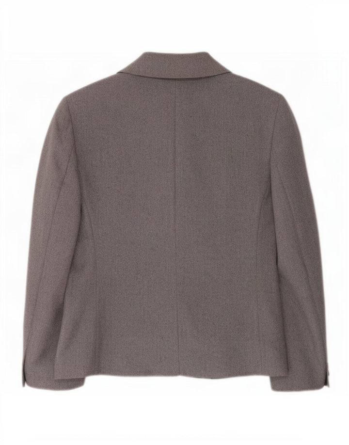 St Michael Chaqueta Blazer de 1 Botón para Mujer UK 44 Grande Lana Gris