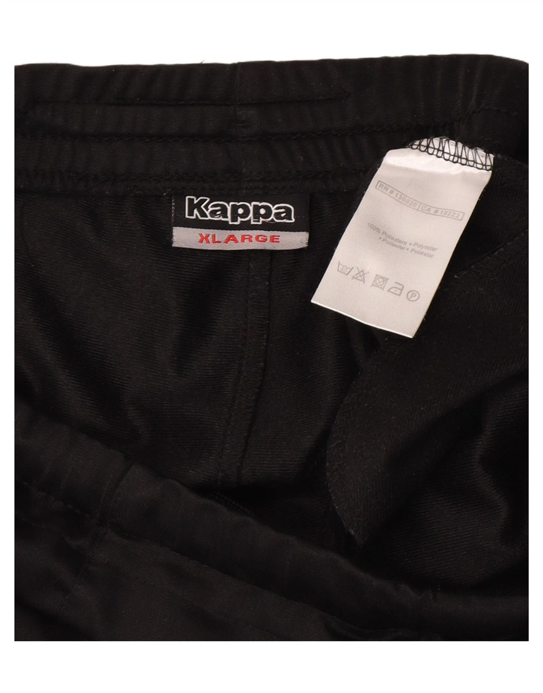 Kappa Hombre Pantalones De Chándal Joggers XL Negro Poliéster