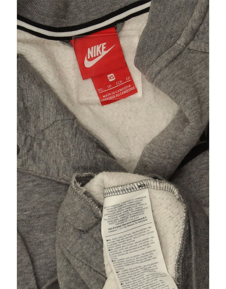 Nike - Chaqueta de chándal para mujer, talla 6, XS, algodón gris
