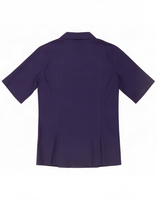 Max Mara Camisa de manga corta de fin de semana para mujer UK 10 Small Azul marino