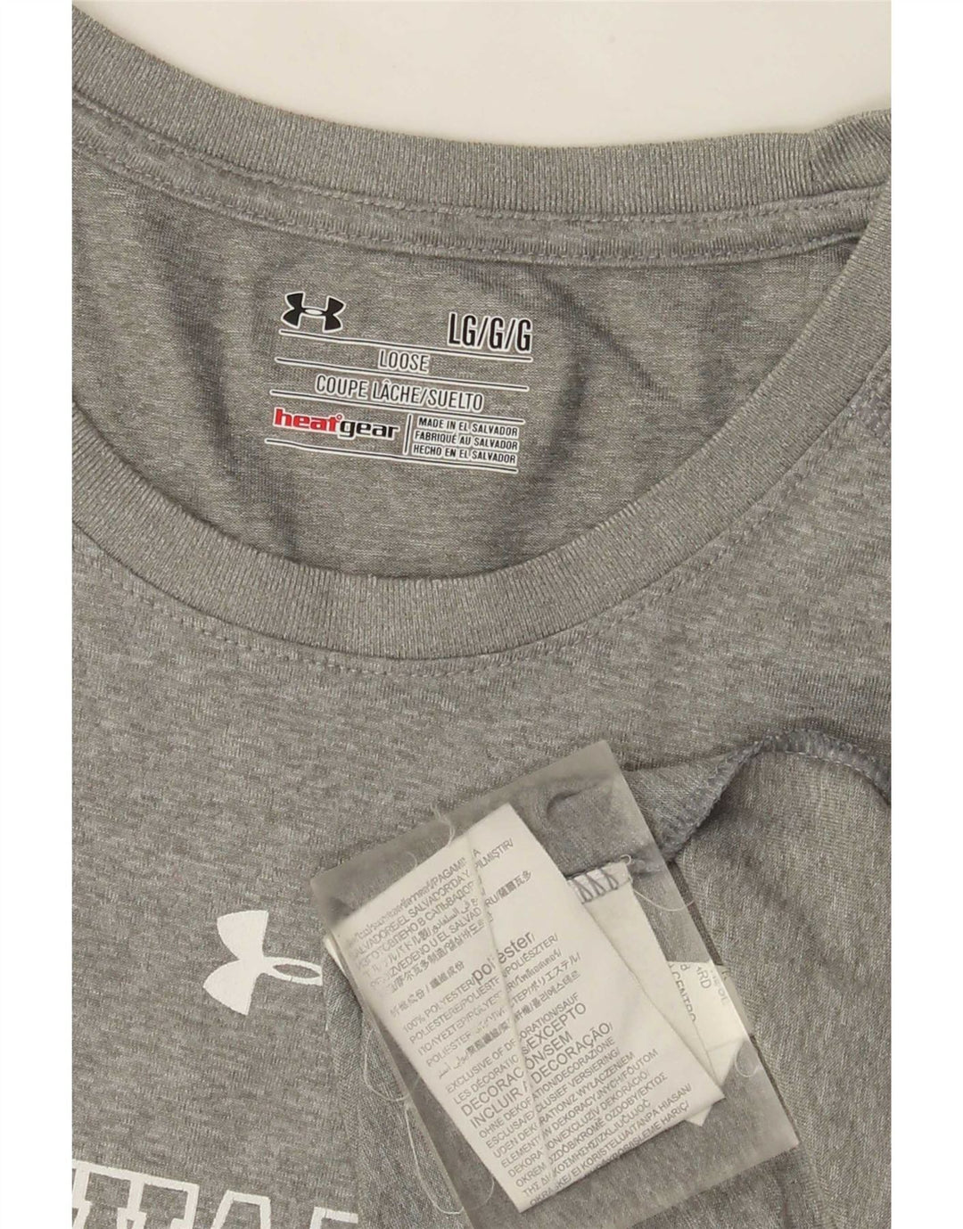 Under Armour Camiseta estampada Milwaukee para hombre Top poliéster gris grande