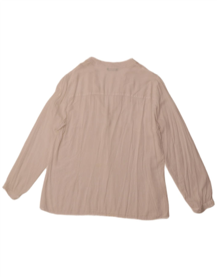 BENETTON Blusa de Manga Larga para Mujer UK 40 XL Blanco