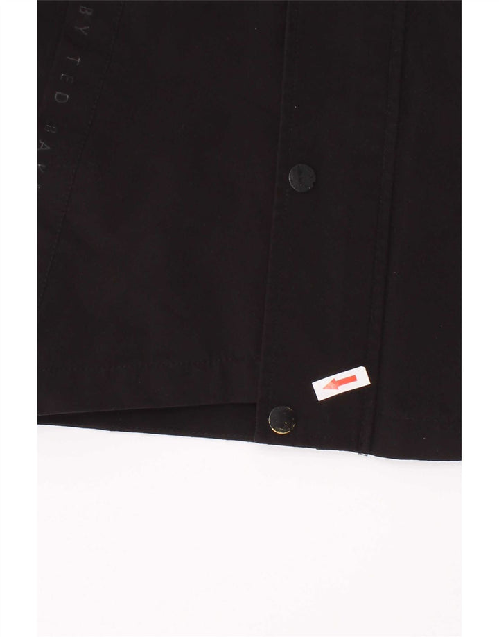 Ted Baker Chubasquero con capucha y gráfico para niños 4-5 años Poliéster negro