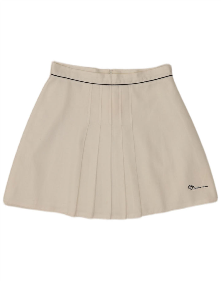 Falda de tenis para mujer Golden Team UK 42 Poliéster blanco mediano