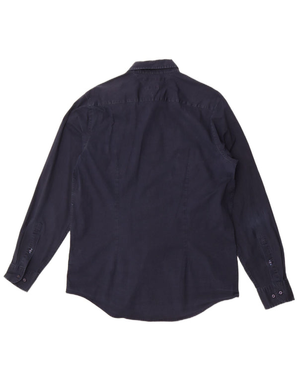 Camisa Tommy Hilfiger Hombre Slim Fit XL Algodón Azul Marino