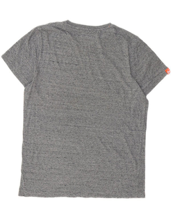 SUPERDRY Camiseta para hombre Top 2XL Algodón moteado gris