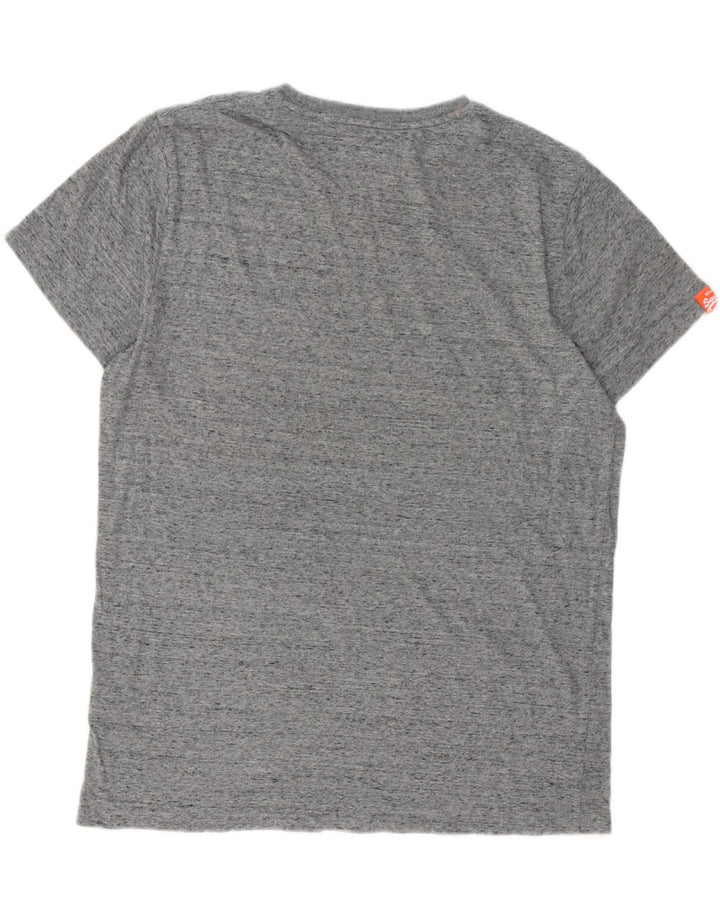 SUPERDRY Camiseta para hombre Top 2XL Algodón moteado gris