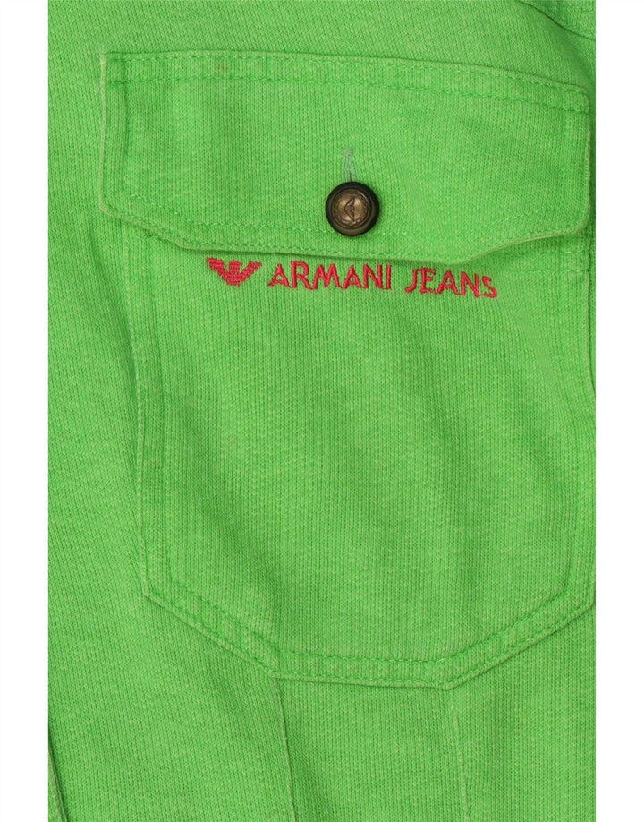 Armani Jeans Chaqueta Bomber Corta Mujer IT 44 Algodón Verde Medio