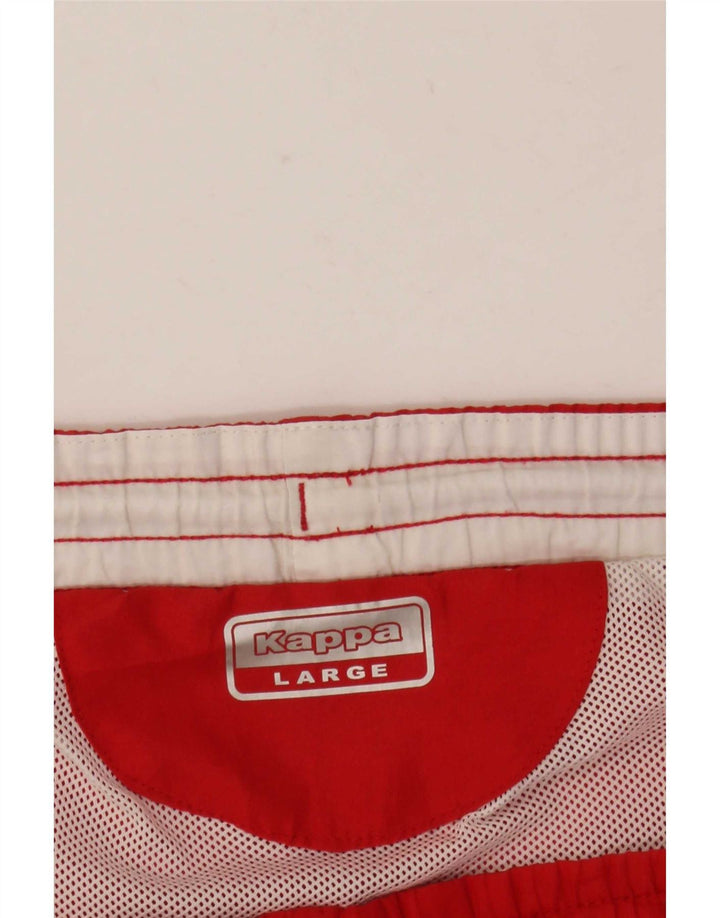 Kappa Mens Graphic Swim Shorts Grande Rojo