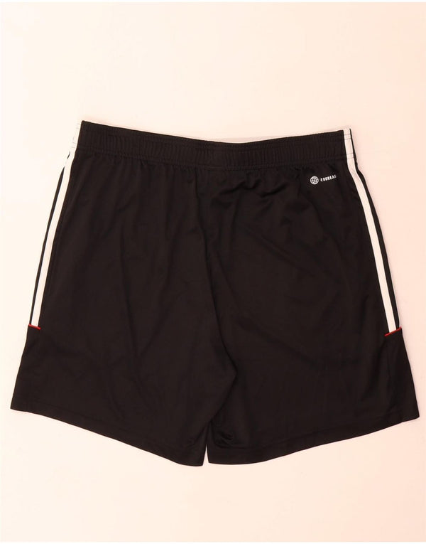 Adidas - Pantalones cortos deportivos Aeroready para hombre, tamaño grande, poliéster negro