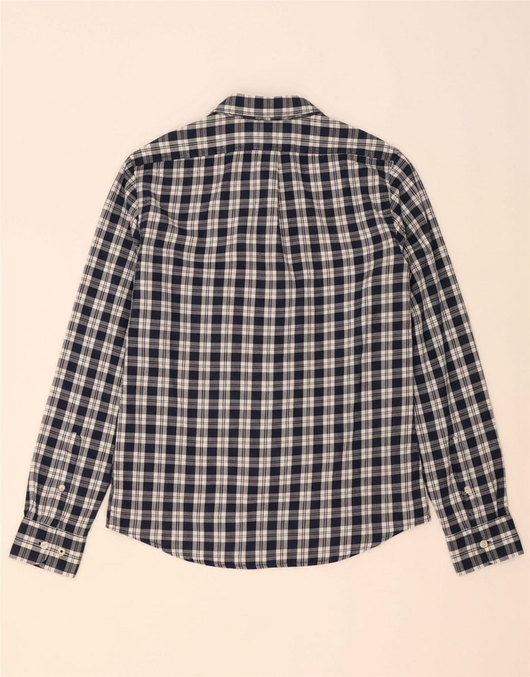 LEE Mens Regular Fit Flannel Shirt Small Navy Blue Check Cotton