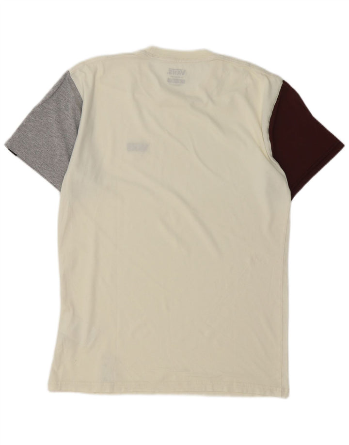 VANS Hombre Classic Fit Camiseta Top Medium Off White Colorblock Algodón