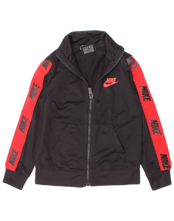 Nike - Chaqueta de chándal gráfica para niños de 3 a 4 años, XS, color negro