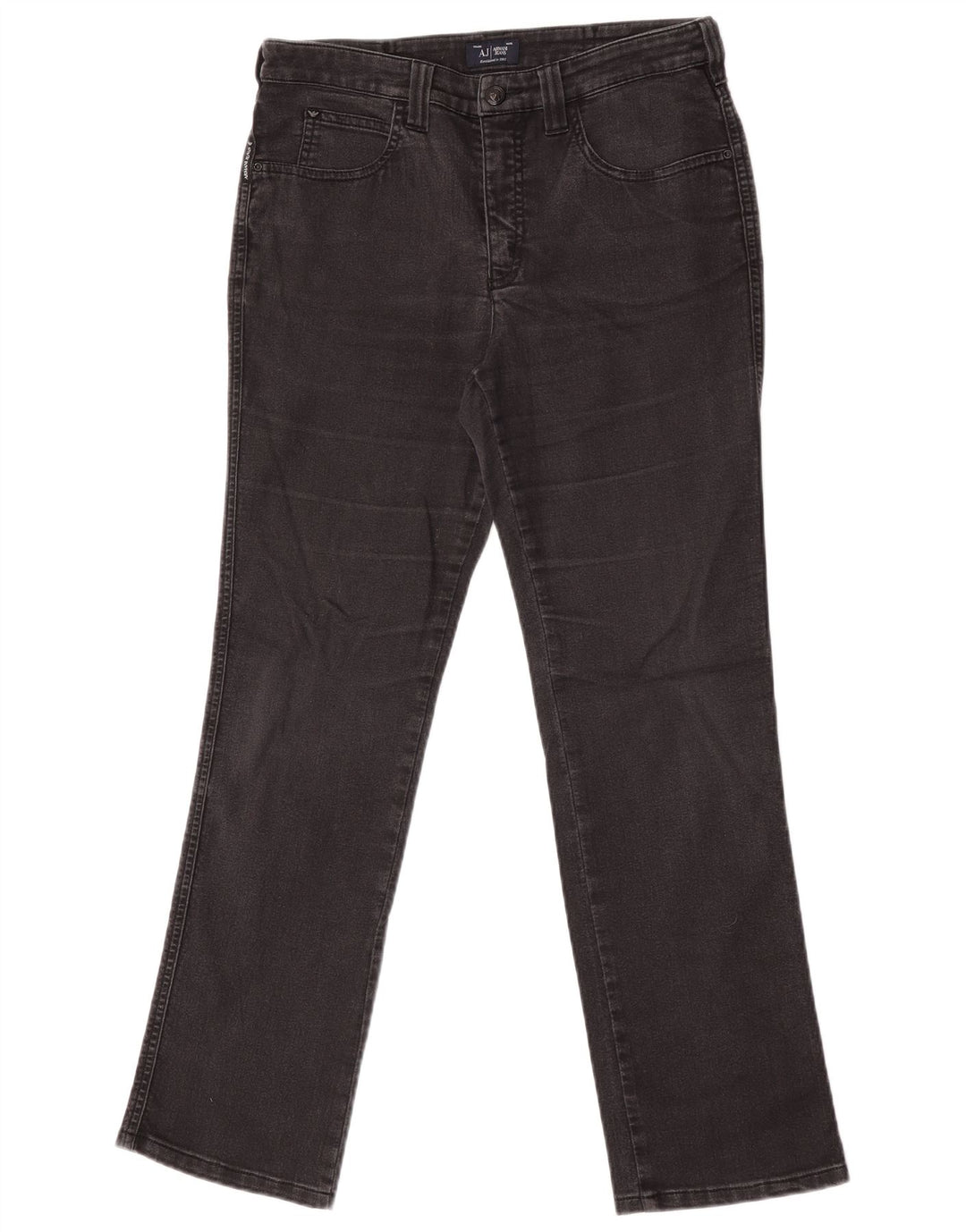 Vaqueros Armani Mujer Rectos W30 L30 Algodón Negro