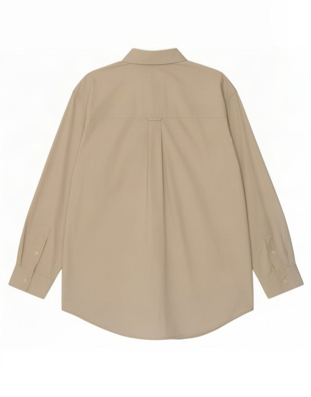 Chaps Camisa de fácil cuidado para hombre, tamaño grande, algodón beige