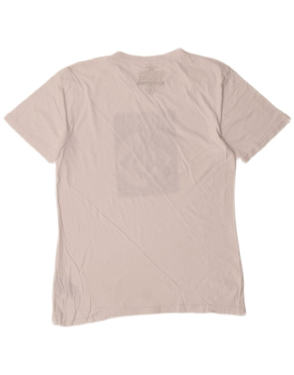 Volcom Camiseta gráfica de corte moderno para hombre Top mediano de algodón blanco