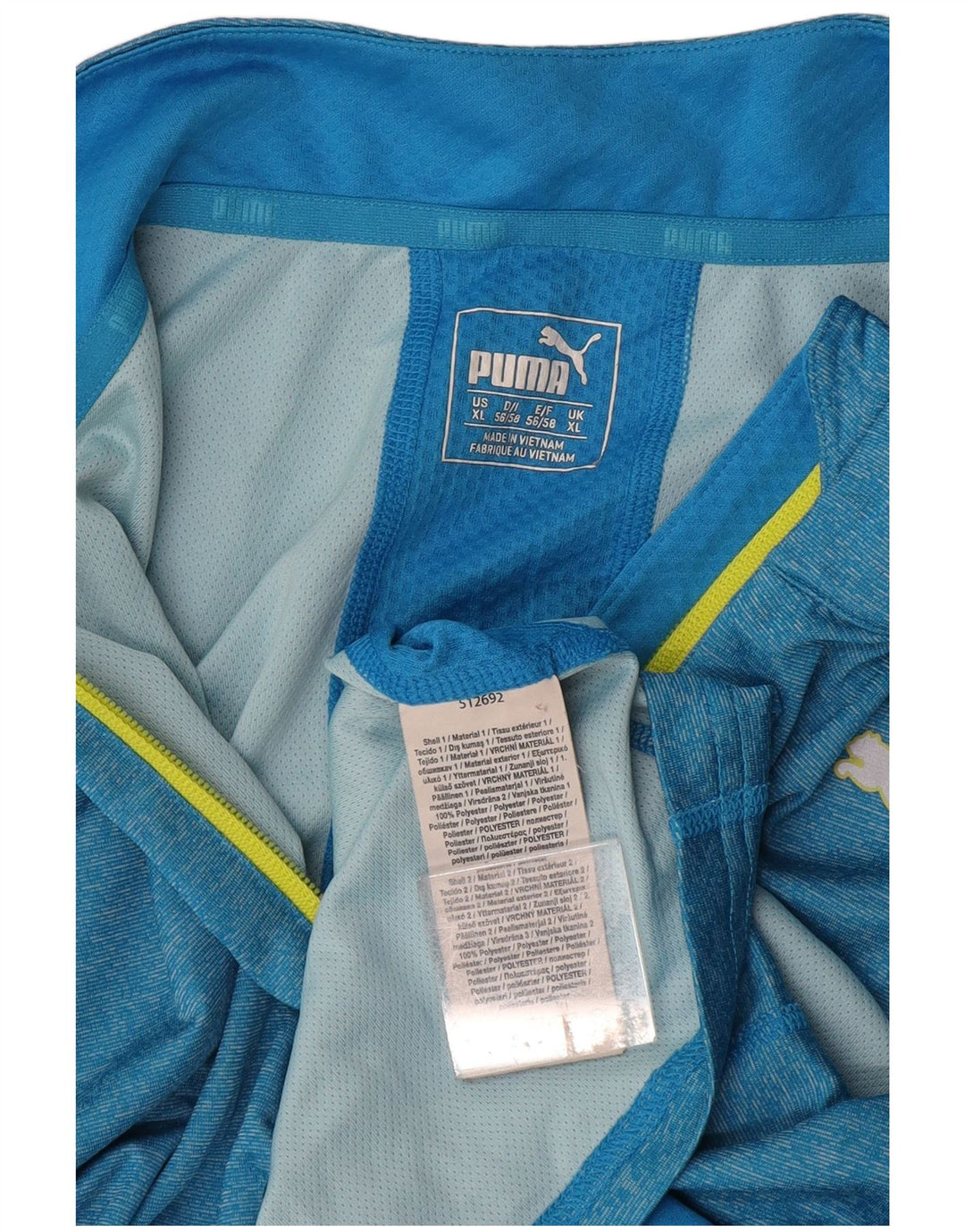 PUMA Top de chándal con cuello y cremallera para hombre XL Poliéster azul