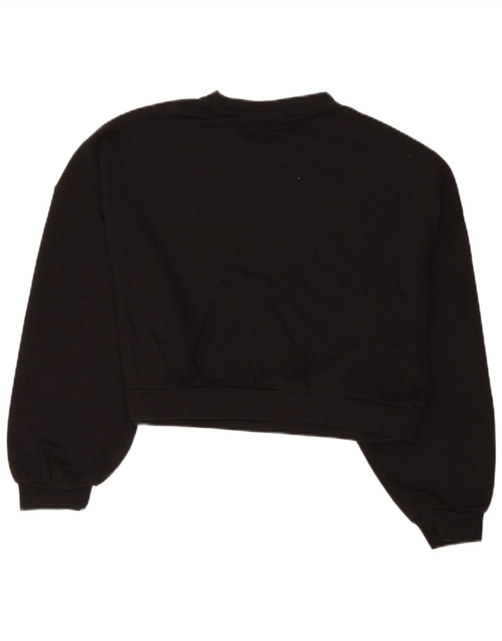 Ellesse - Sudadera extragrande con gráfico corto para mujer, talla 40, talla M, color negro