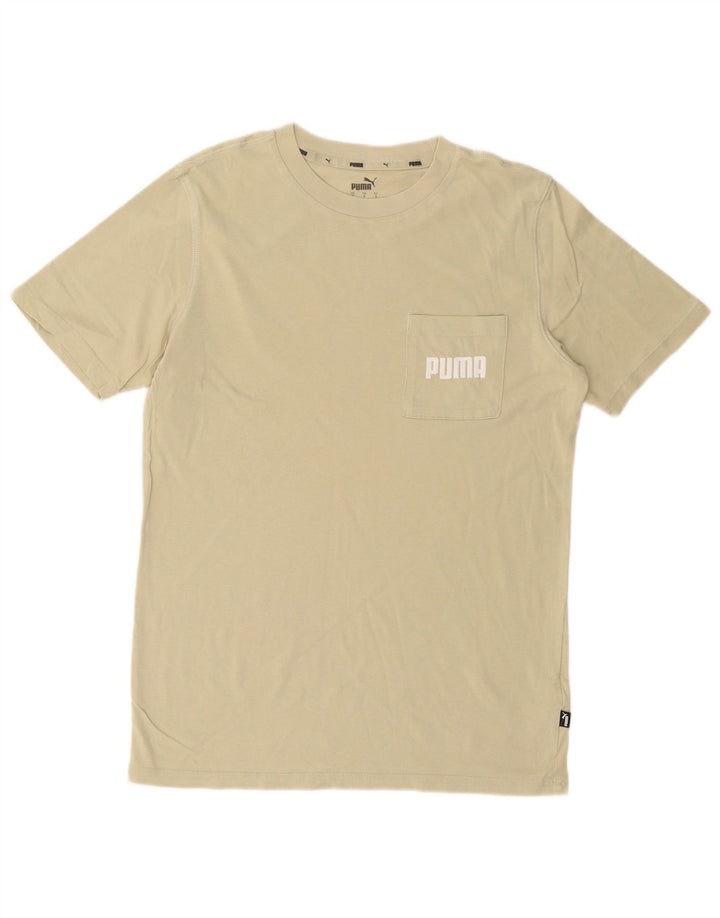PUMA Camiseta gráfica para hombre Top Small Khaki Cotton