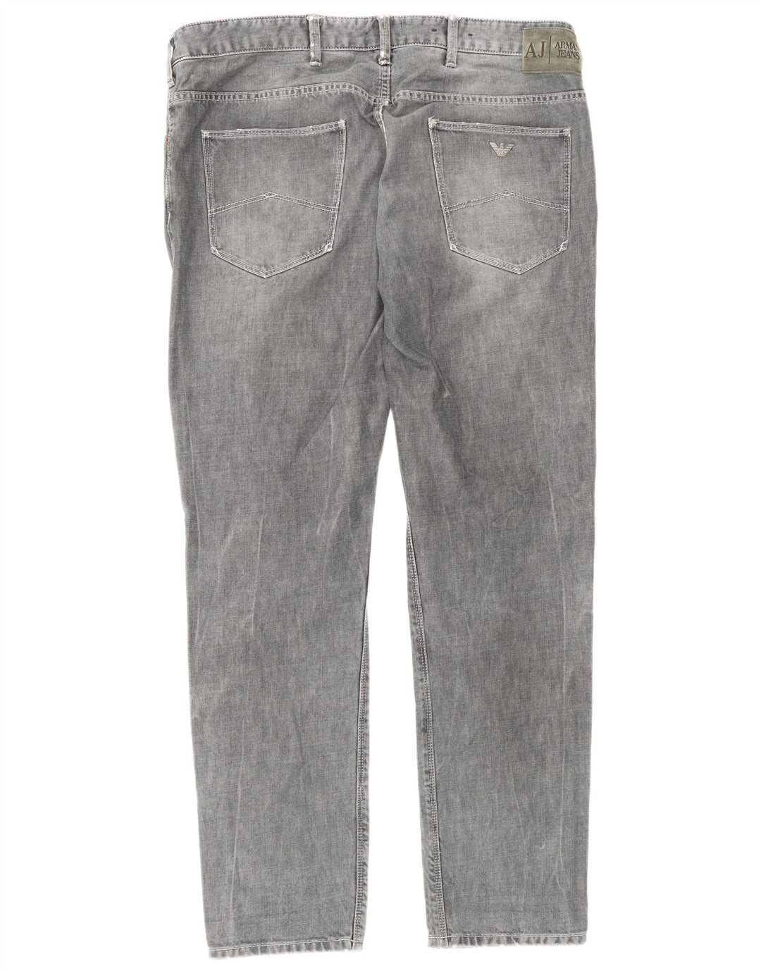 Armani Mens Slim Jeans W36 L32 Algodón Gris