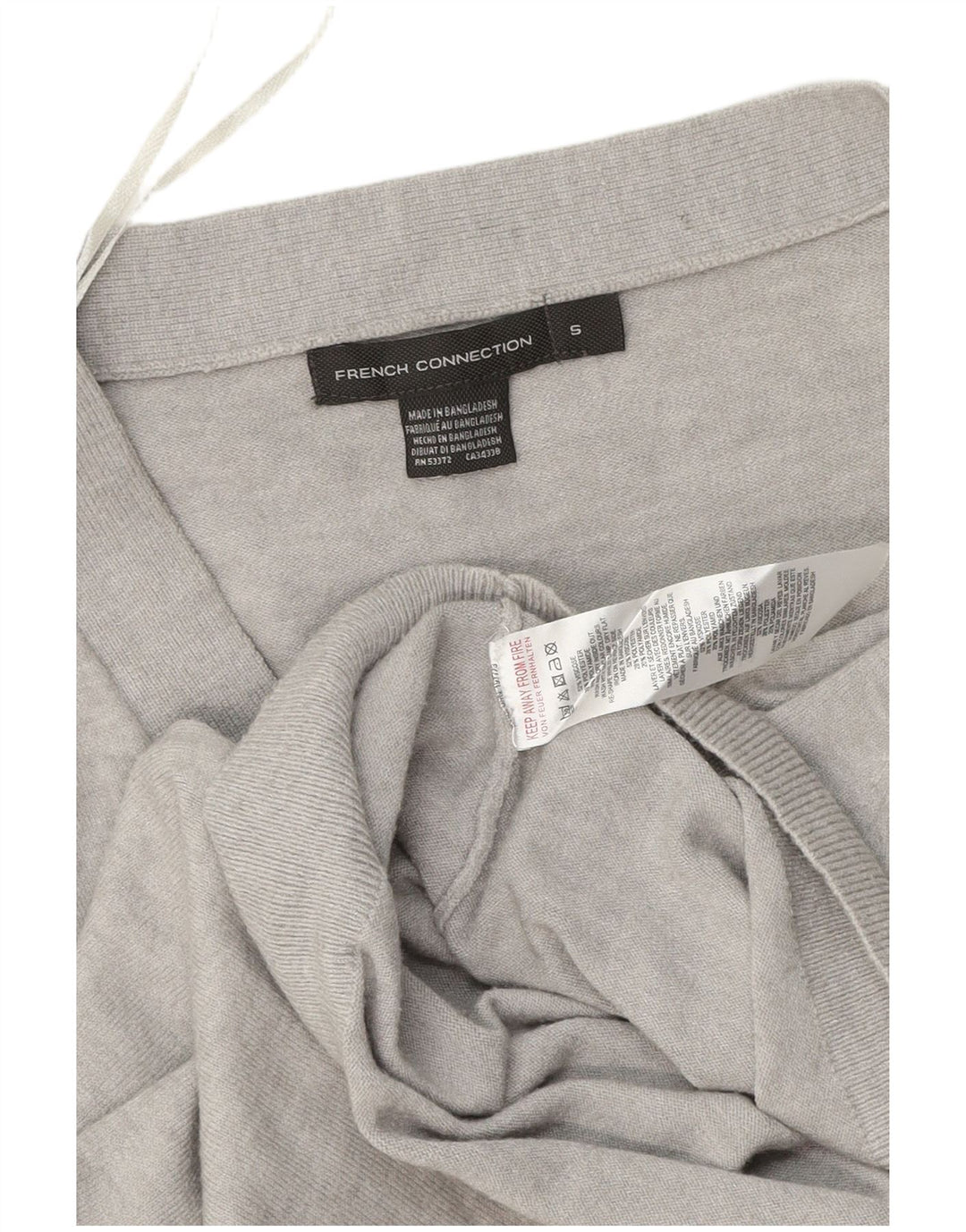 French Connection Cárdigan extragrande para mujer, talla S, color gris